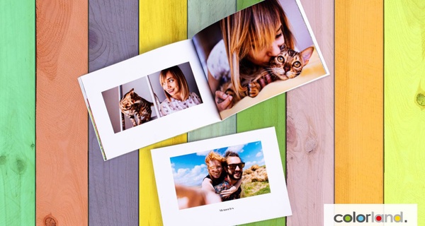 Livre photo A5 de 32 à 100 pages à couverture rigide ou souple avec Colorland (jusqu'à 82% de réduction)