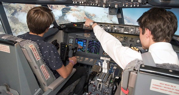 A bord d'un simulateur de vol