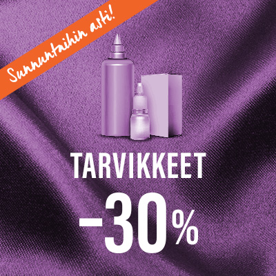 Tarvikkeet -30 %