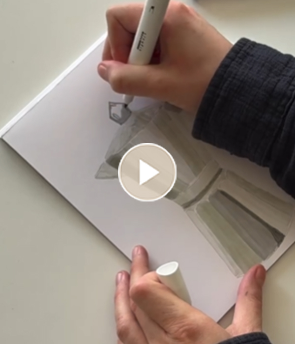 Instagram reel - 3D effect with illustration markers