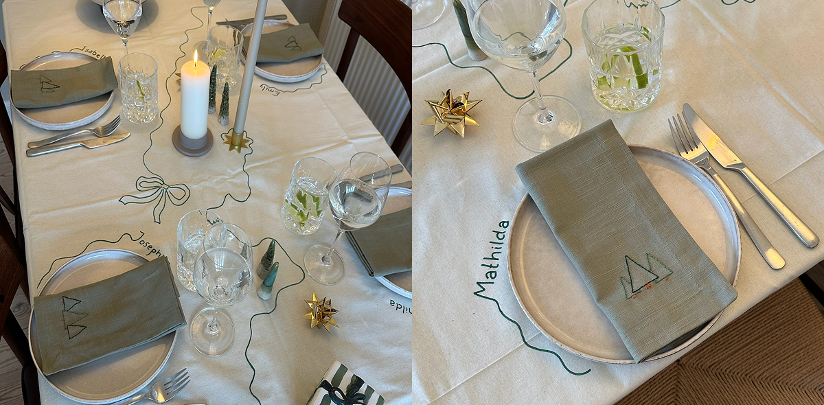 Christmas table setting
