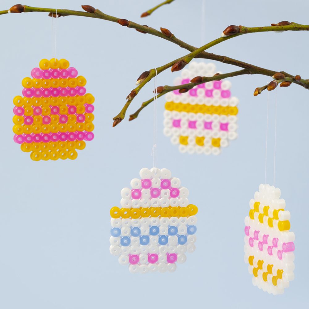Easter eggs made from Fuse beads