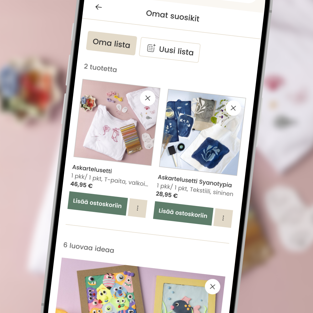 Save your favourites and create lists