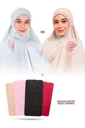 [School Holiday] Signature Eiliyah or Modish Hazakura + Sejadah Kouyou Quilted Basic