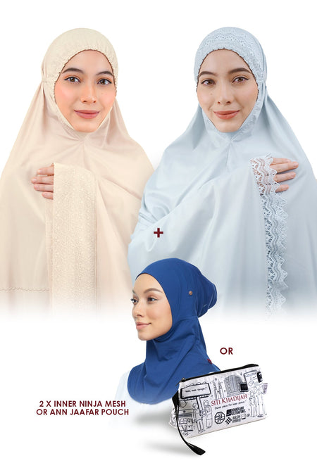 [2.2] Signature Eiliyah + Modish Jamia + Free 2x Inner Ninja Mesh or Ann Jaafar Pouch