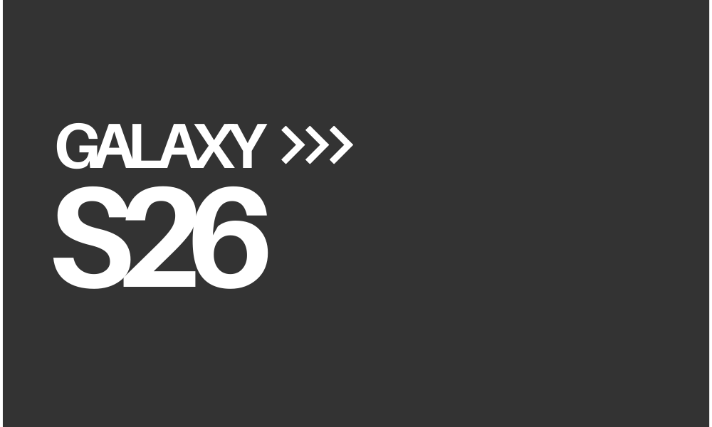 an image of a black and white samsung s26 phone