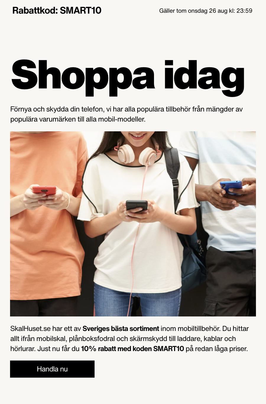 Ungdomar med mobiltelefoner