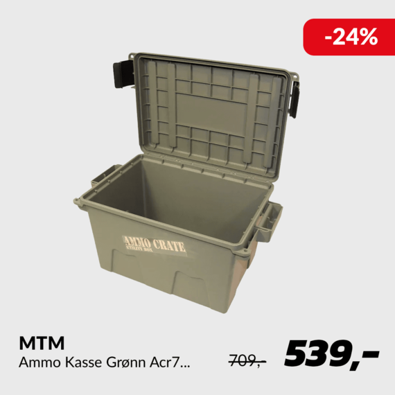 MTM Mtm Ammo Kasse Grønn Acr7 Acr7-18, Utv. 44x27x23cm Inv. 31x21x21cm