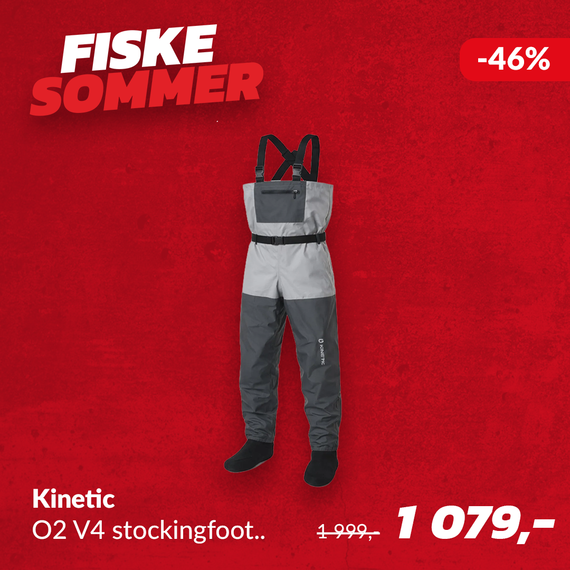 Kinetic O2 V4 stockingfoot vadebukse Light Grey/Grey