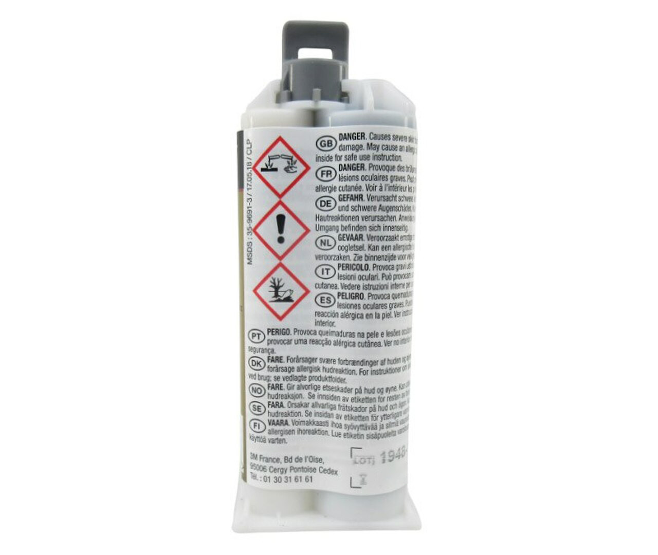 Image of 3M™ Scotch-Weld™ DP490 Black Epoxy Adhesive - 50 mL Cartridge