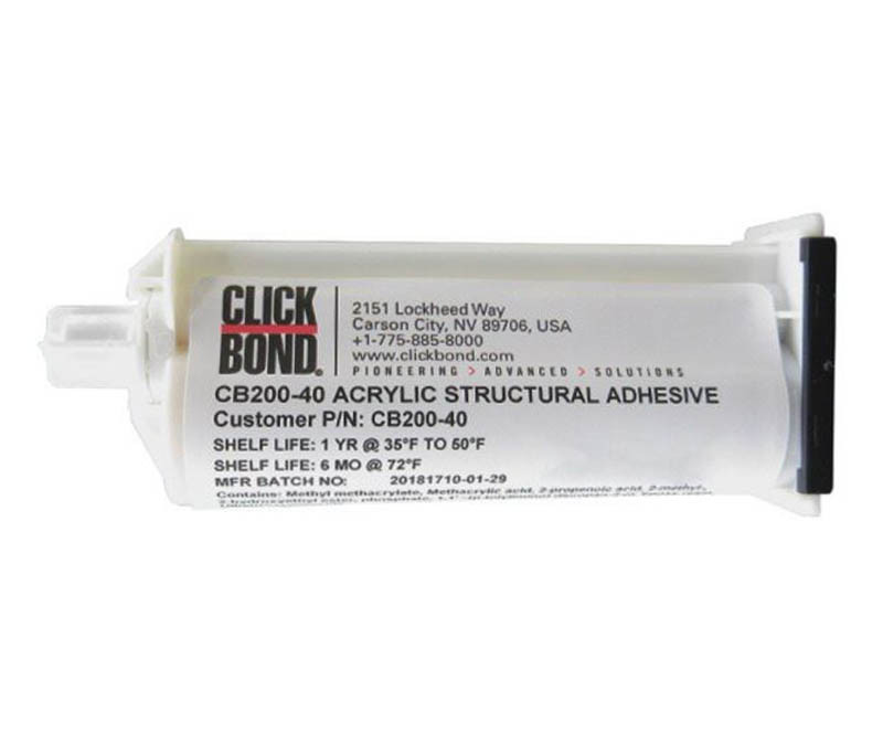 Image of CLICK BOND® CB200-40 Acrylic Structural Adhesive - 40 mL Cartridge