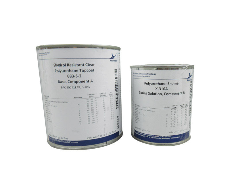Image of AkzoNobel 683-3-2/X-310A Clear BAC 900 BAC 5710 Type 41, AG Spec Skydrol® Resistant Polyurethane Topcoat - 1.50 Quart Kit