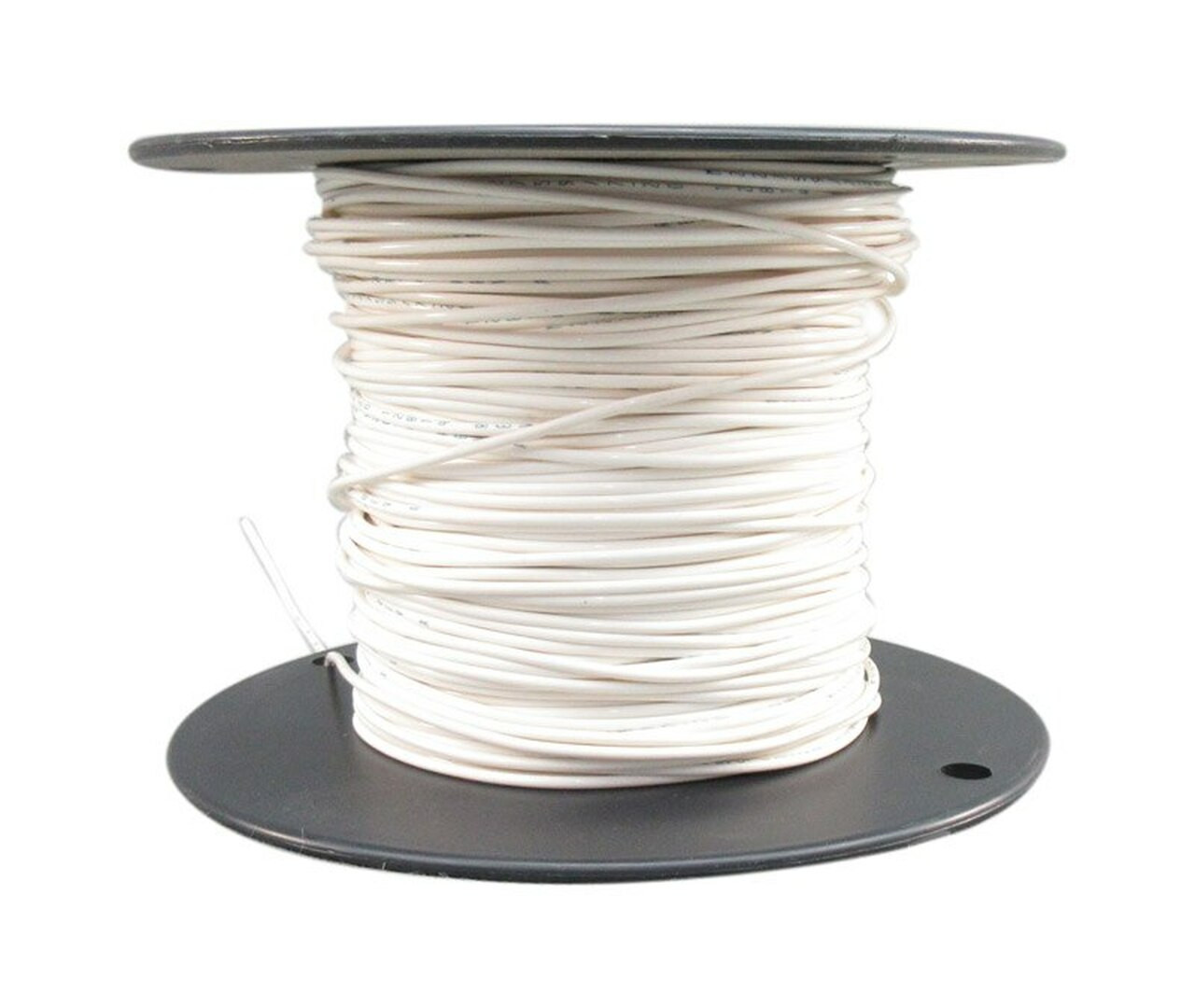 Image of Military Specification M22759/16-22-9 White 22 AWG PTFE Tapes/Coated Fiberglass Braid Wire - 100-Ft/Roll