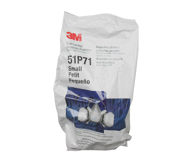 Image of 3M™ 051138-66068 Gray 51P71 Small Organic.P95 Vapor Half Facepiece Respirator - 12/Pack