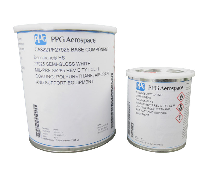 Image of PPG® Desothane® CA8221/FS#27925 White MIL-PRF-85285 Type I/MM-420 Spec High-Solid Polyurethane Topcoat - Gallon Kit