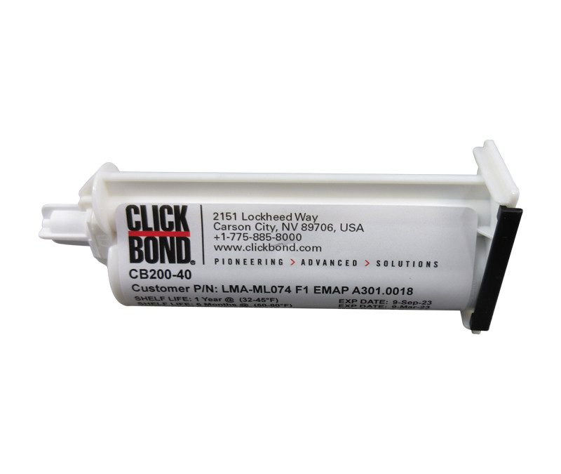 Image of CLICK BOND® CB200-40 White LMA-ML074 Spec Acrylic Structural Adhesive - 40 mL Cartridge