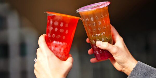 1–3 bubble tea podle výběru s toppingy