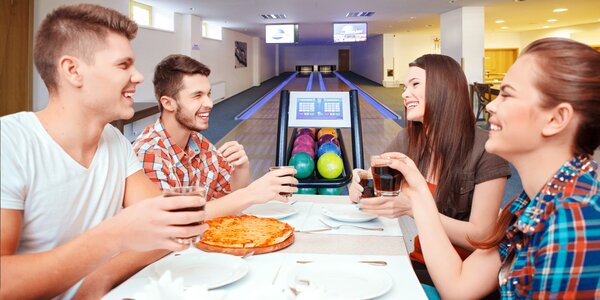 Bowling, pizza a nápoje pro 2, 4 nebo 6 osob