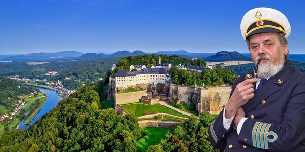 Saské Švýcarsko lodí: Königstein a Kurort Rathen