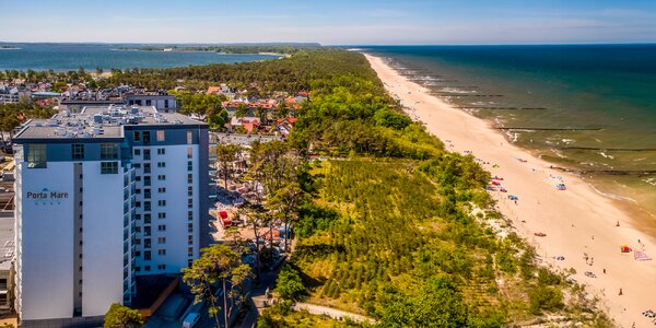 Krásný nový hotel přímo u Baltu s polopenzí