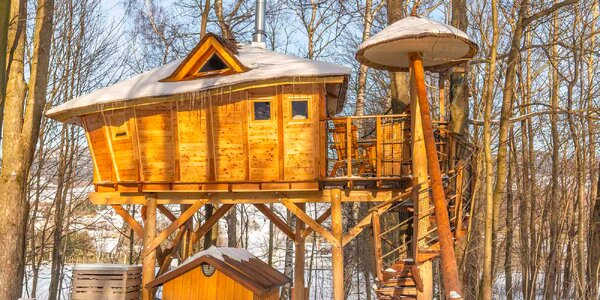 Treehouse na Dolní Moravě s privátním wellness