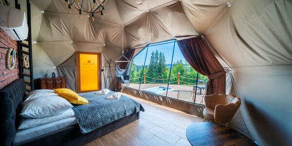 Glamping s venkovní vířivkou kousek od Zakopaného