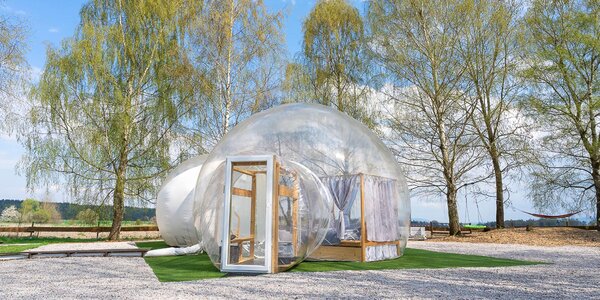 Glamping V bublině a neomezený relax v sauně