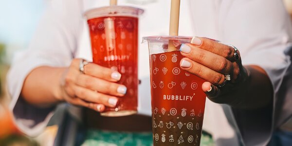 1–3 bubble tea podle výběru s toppingy