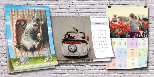 Nástěnné kalendáře z vašich fotek: A5, A4 nebo A3