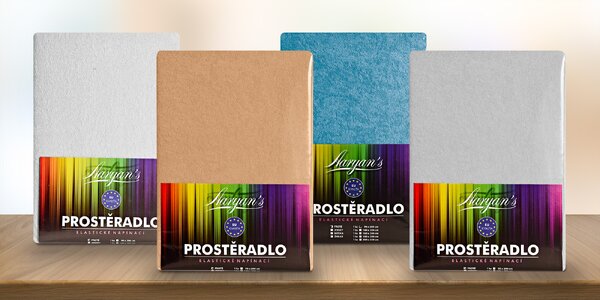 Napínací froté prostěradla: 20 barev a 5 velikostí