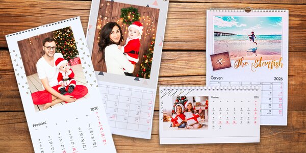 Nástěnné nebo stolní fotokalendáře: A5, A4, A3 i XL