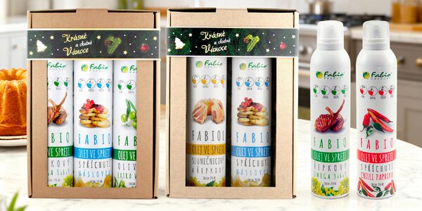 Oleje ve spreji: řepkový, avokádový, dýňový i s příchutí