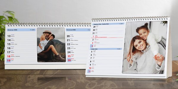 Stolní fotokalendáře: týdenní nebo dvoutýdenní