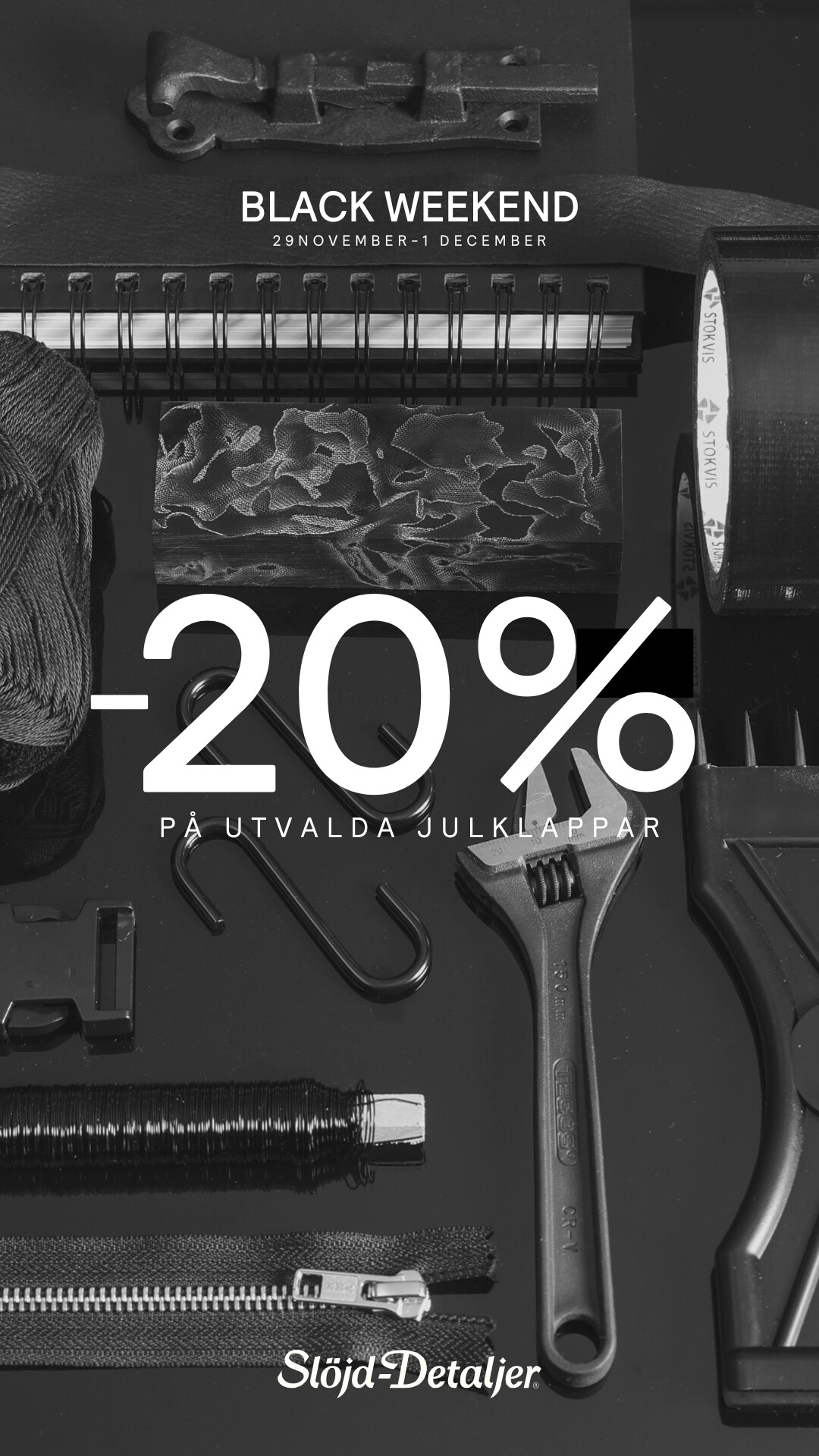 BLACK WEEKEND -20% på utvalda julklappar