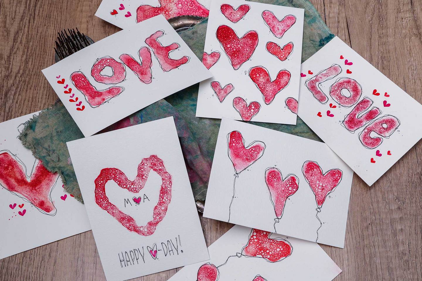 K&auml;rleksbrev med bubbelhj&auml;rtan