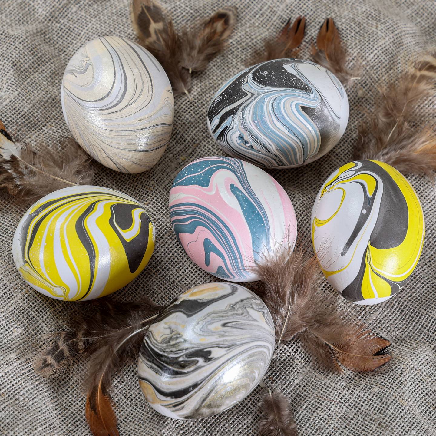 Marmorerade p&aring;sk&auml;gg