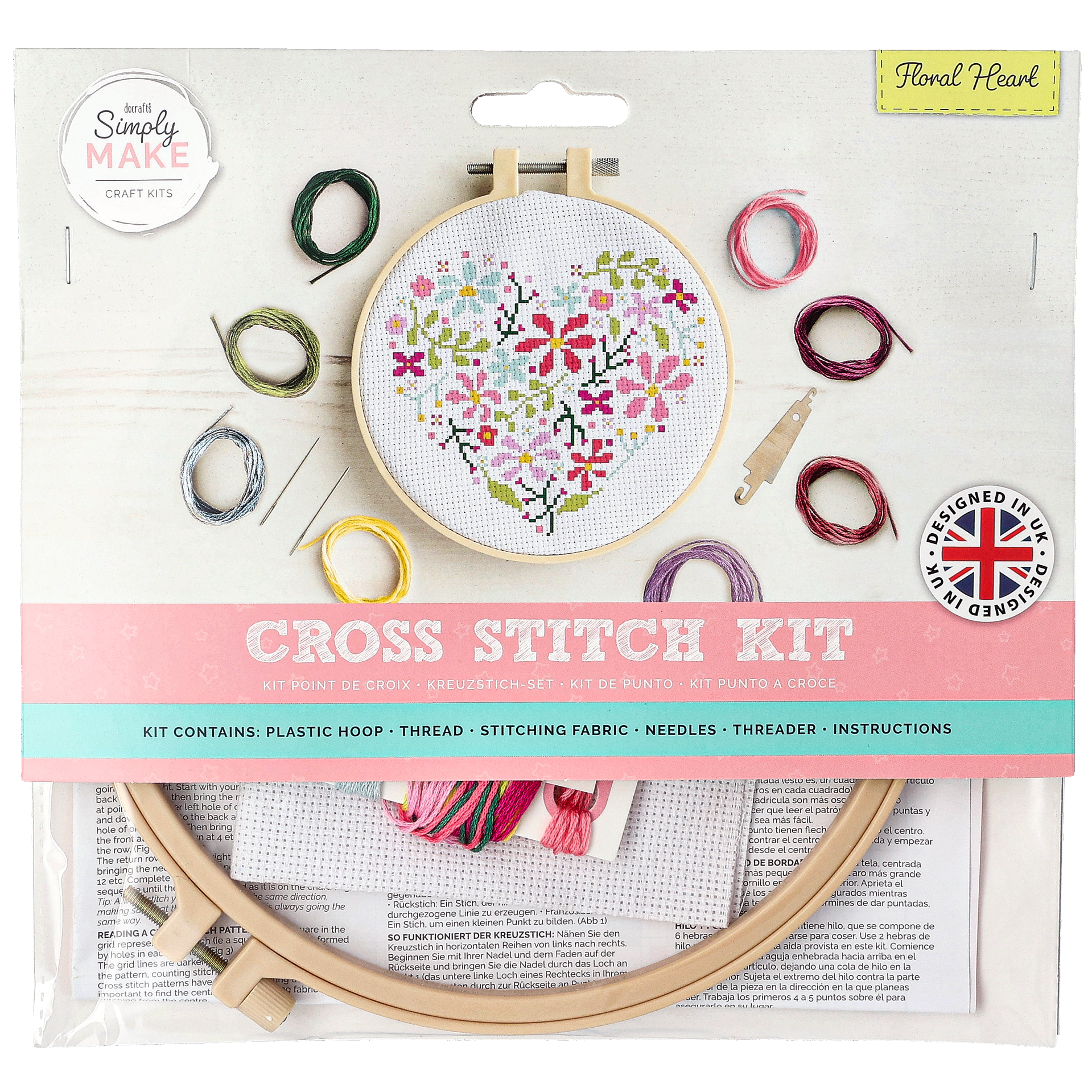 Korsstygnsset Blomsterhj&auml;rta