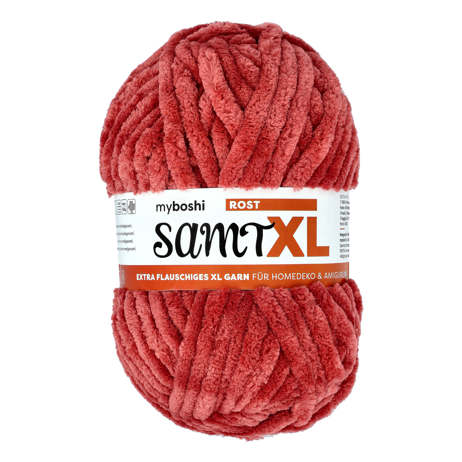 SAMT XL sammetsgarn, rostr&ouml;d