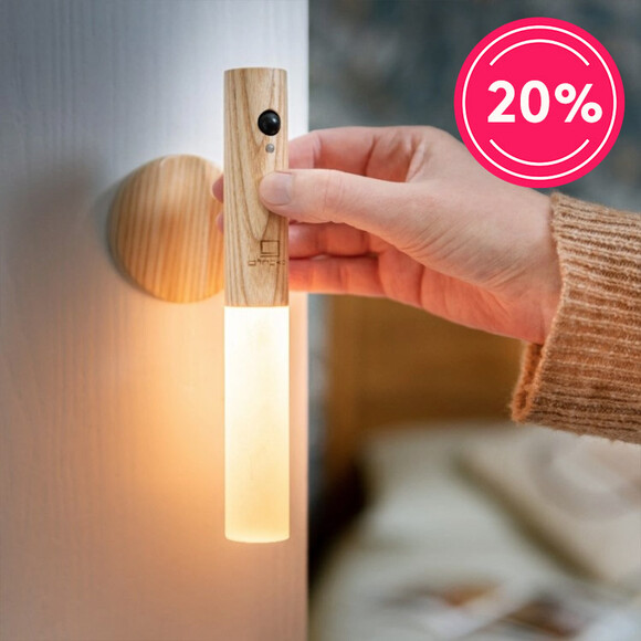 Avtagbar lampe med bevegelsessensor