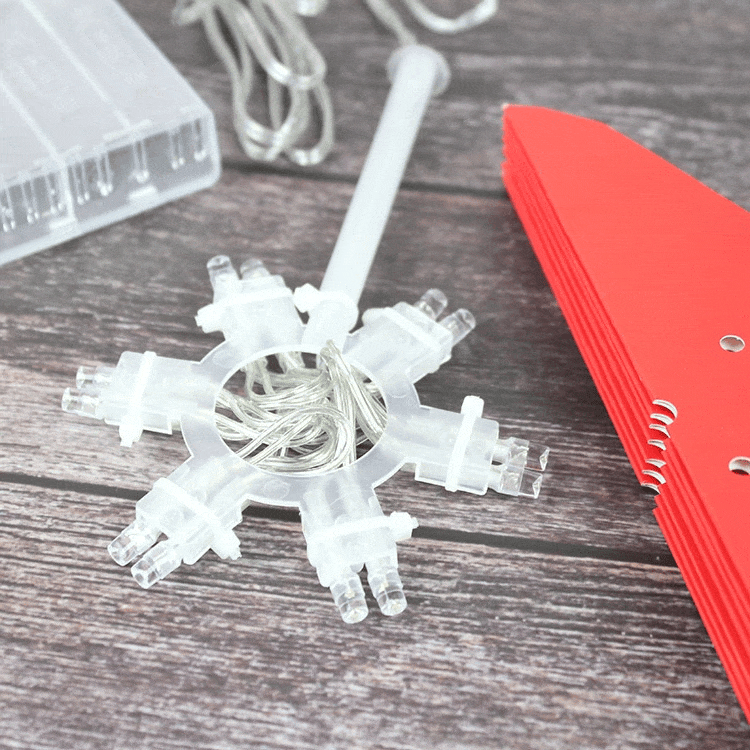 Batteridrevet belysning til julestjernen Batteridrevet belysning til julestjernen