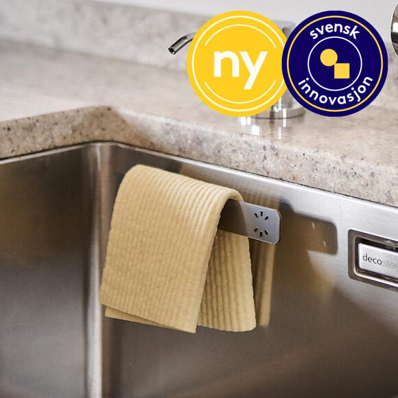 Magnetisk oppvaskklutholder med oppvaskkluter