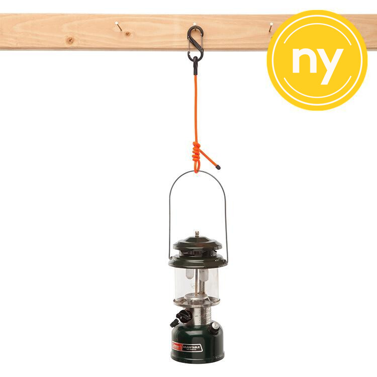 B&oslash;ybart festeb&aring;nd med karabinkrok