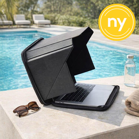 Solbeskyttelse og etui til laptop