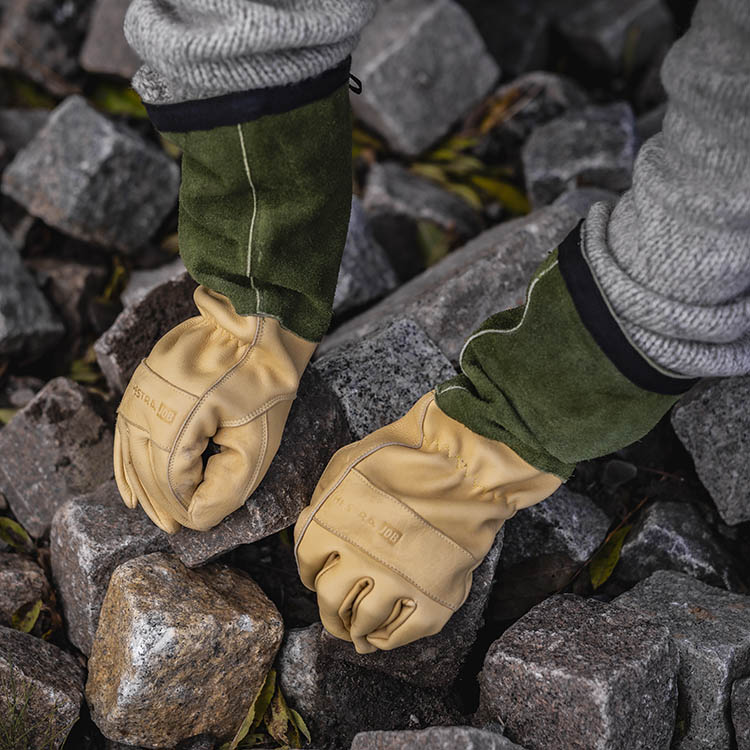 Långa arbetshandskar