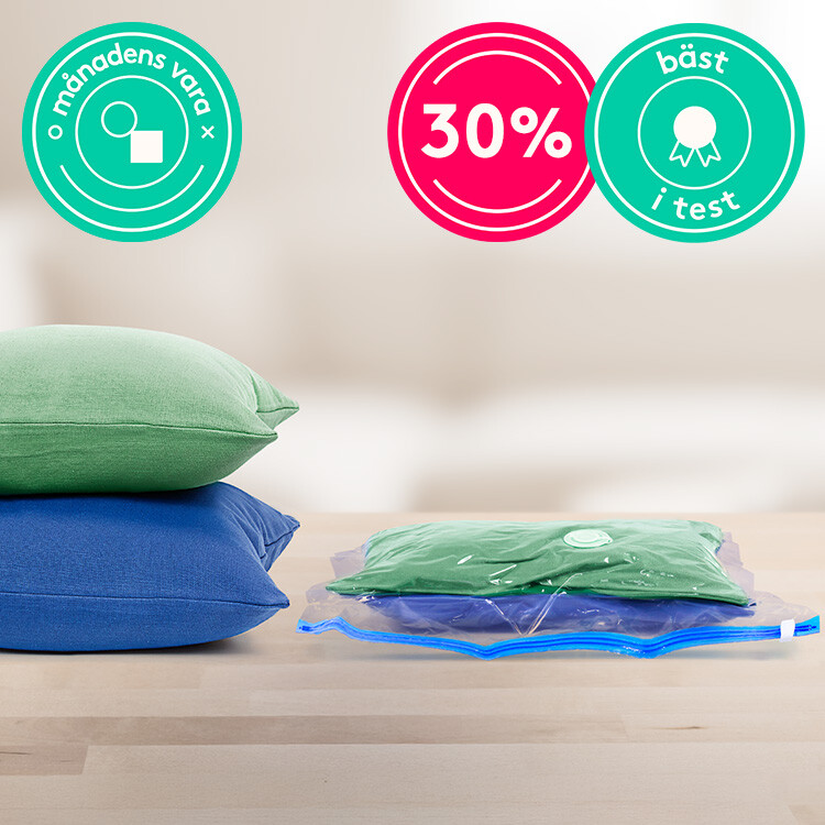 Vakuumpåsar för kläder, kuddar & täcken Vakuumpåsar för kläder, kuddar & täcken