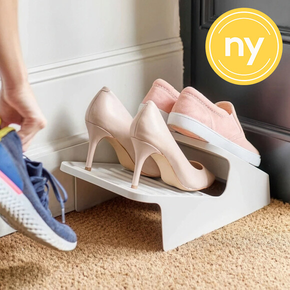 Skoställ för 3 par skor, Spar plats, SHOE-IN RACK, Joseph Joseph, Ljusgrå