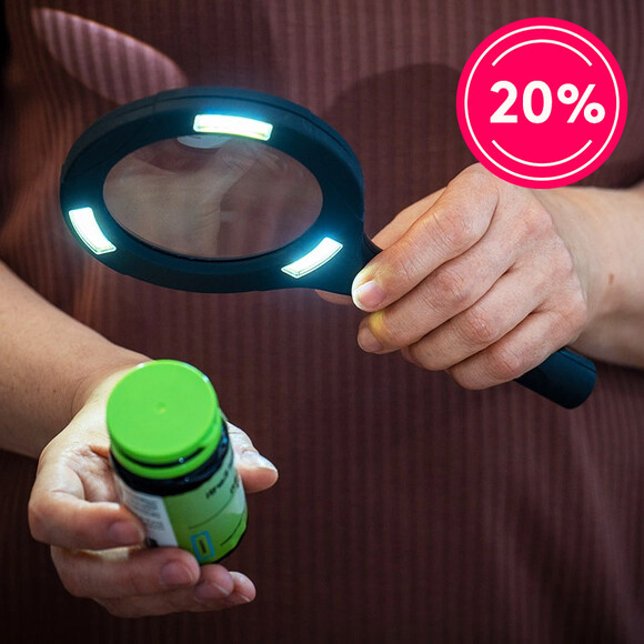 Förstoringsglas med LED-lampa