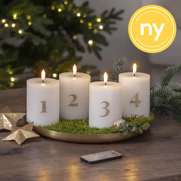 Batteridrivna adventsljus med nummer