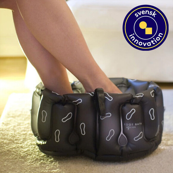 Uppbl&aring;sbart fotbad