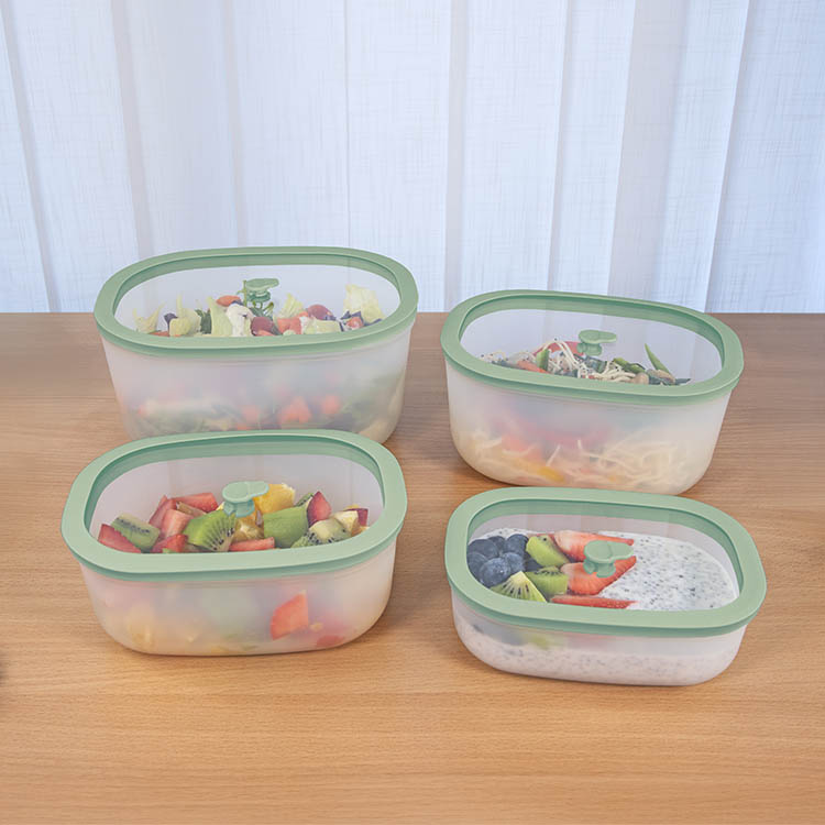 Vakuuml&aring;dor med glaslock, set om 4